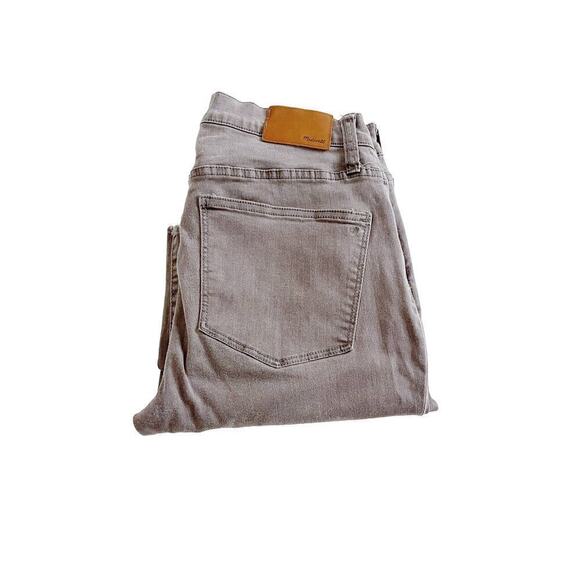Madewell 9" High-Rise Skinny Gray Denim Jeans Raw Hem SZ28 - Picture 1 of 8